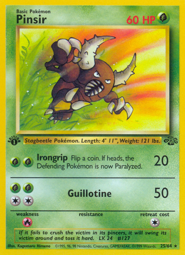 Pokemon | Pinsir (25/64) [Jungle 1st Edition] | The Nerd Merchant