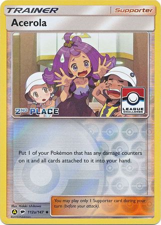 Pokemon | Acerola (112a/147) (League Promo 2nd Place) [Sun & Moon: Burning Shadows] | The Nerd Merchant