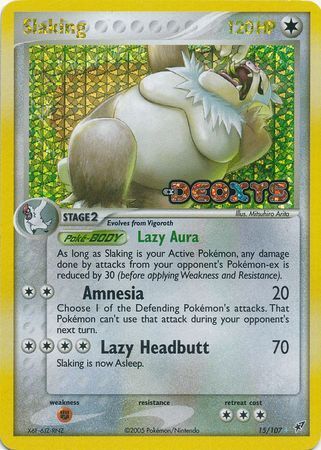 Pokemon | Slaking (15/107) (Stamped) [EX: Deoxys] | The Nerd Merchant