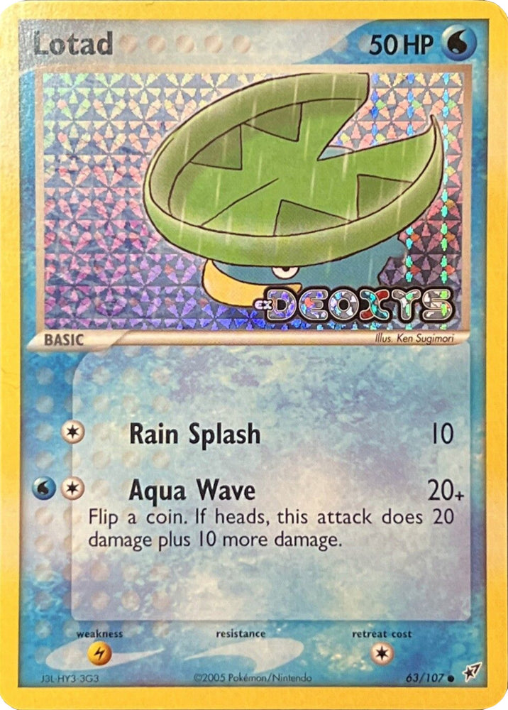Pokemon | Lotad (63/107) (Stamped) [EX: Deoxys] | The Nerd Merchant