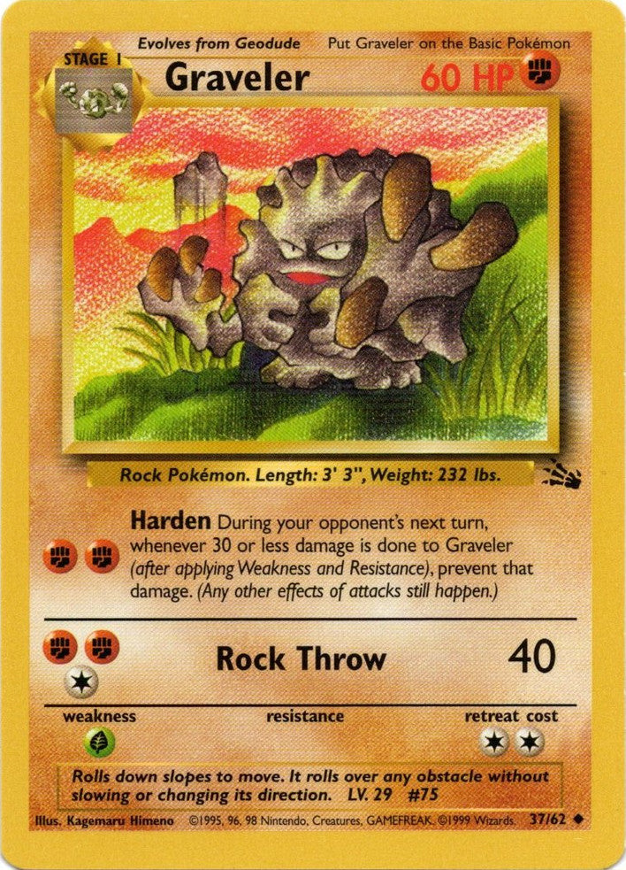 Pokemon | Graveler (37/62) [Fossil Unlimited] | The Nerd Merchant