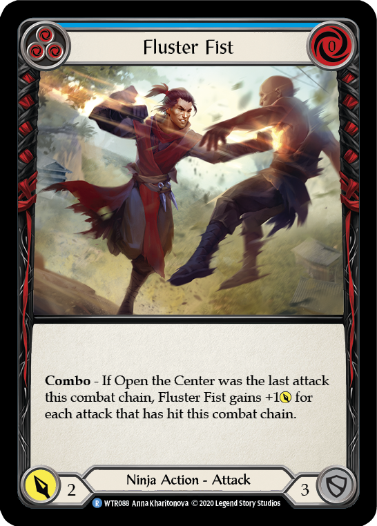 Flesh and Blood TCG | Fluster Fist (Blue) [U-WTR088] (Welcome to Rathe Unlimited)  Unlimited Normal | The Nerd Merchant