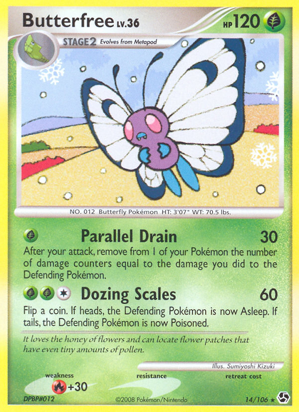 Pokemon | Butterfree (14/106) [Diamond & Pearl: Great Encounters] | The Nerd Merchant
