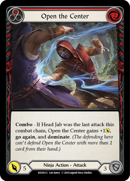 Flesh and Blood TCG | Open the Center (Red) [KSU013-C] (Katsu Hero Deck)  1st Edition Normal | The Nerd Merchant