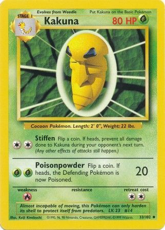 Pokemon | Kakuna (33/102) [Base Set Unlimited] | The Nerd Merchant