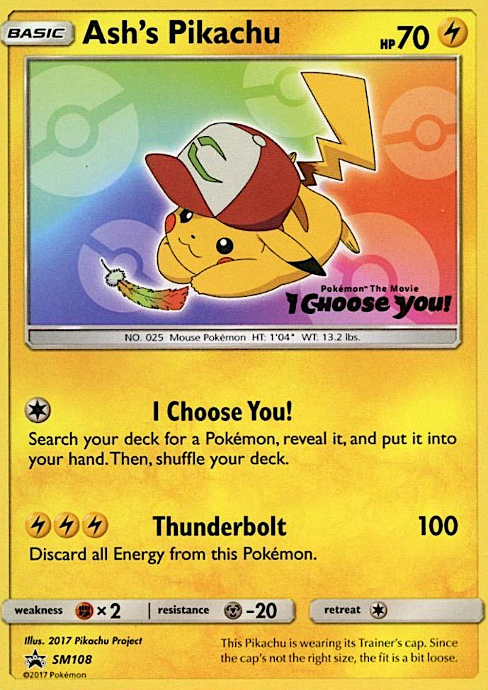 Pokemon | Ash's Pikachu (SM108) [Sun & Moon: Black Star Promos] | The Nerd Merchant