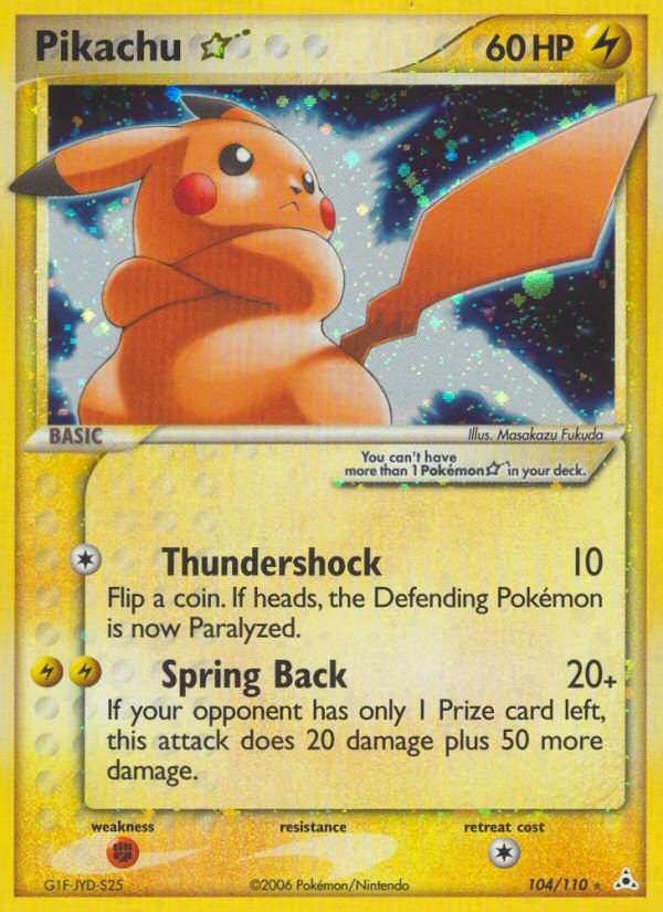Pokemon | Pikachu Star (104/110) [EX: Holon Phantoms] | The Nerd Merchant