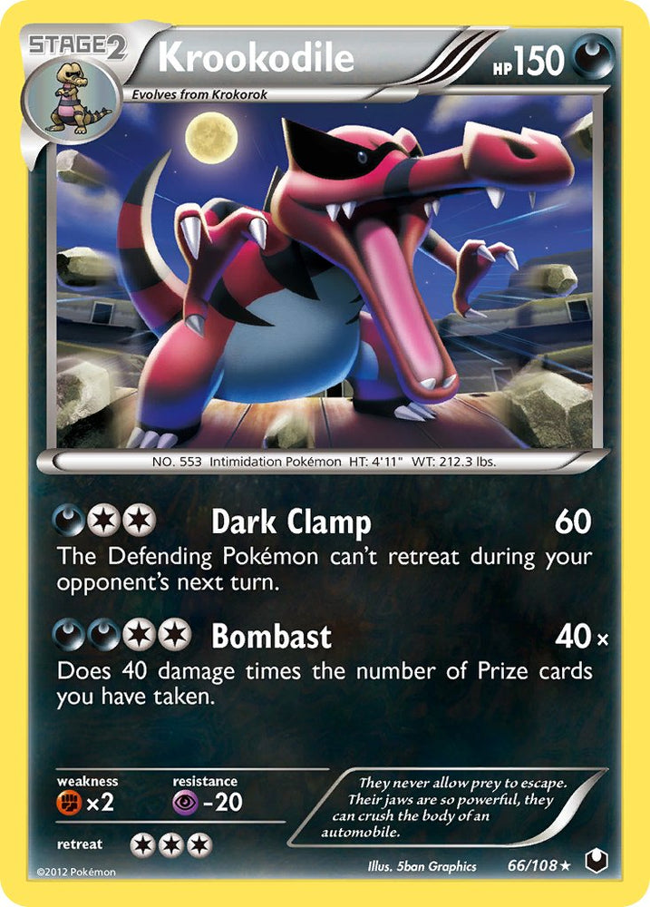 Pokemon | Krookodile (66/108) (Theme Deck Exclusive) [Black & White: Dark Explorers] | The Nerd Merchant
