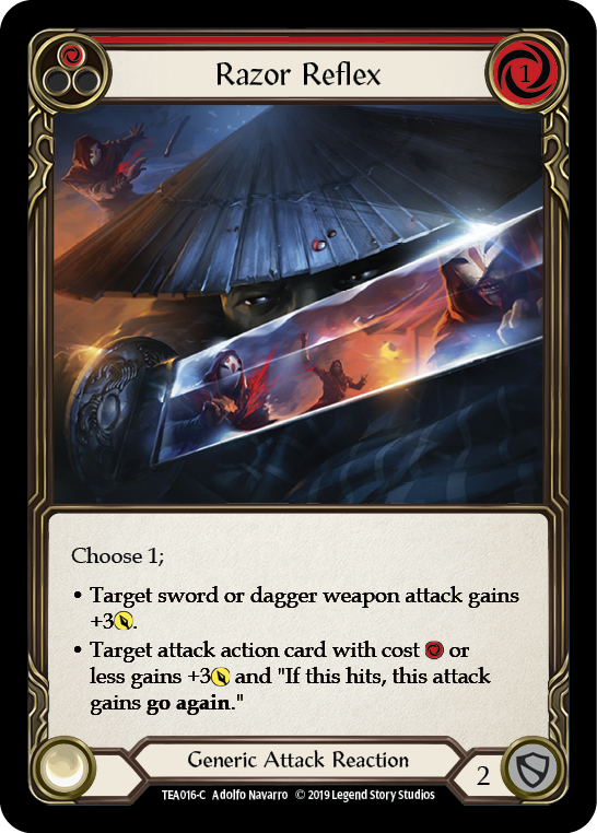 Flesh and Blood TCG | Razor Reflex (Red) [TEA016-C] (Dorinthea Hero Deck)  1st Edition Normal | The Nerd Merchant