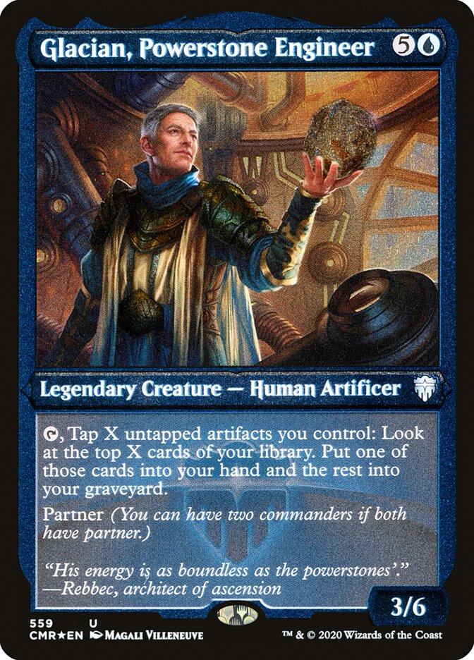 Magic | Glacian, Powerstone Engineer (Etched) [Commander Legends] | The Nerd Merchant