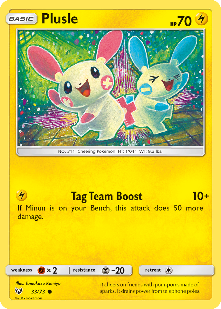 Pokemon | Plusle (33/73) [Sun & Moon: Shining Legends] | The Nerd Merchant
