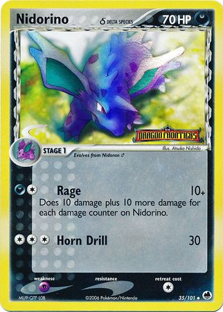 Pokemon | Nidorino (35/101) (Delta Species) (Stamped) [EX: Dragon Frontiers] | The Nerd Merchant