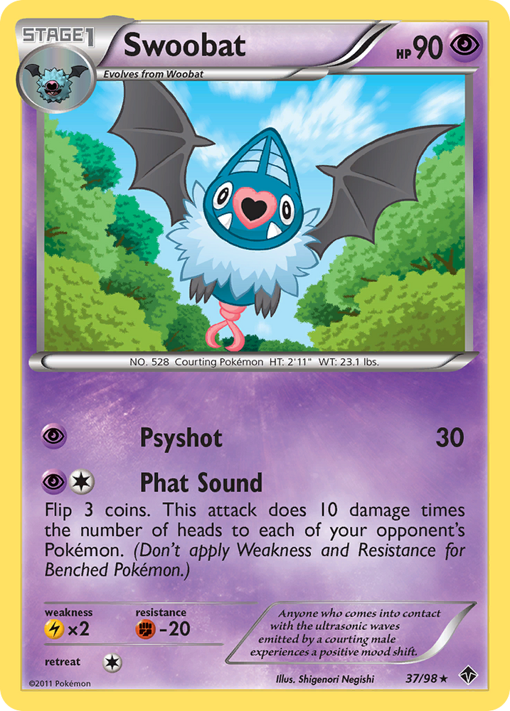 Pokemon | Swoobat (37/98) [Black & White: Emerging Powers] | The Nerd Merchant