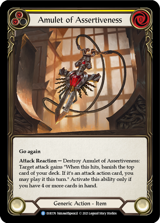 Flesh and Blood TCG | Amulet of Assertiveness [EVR176] (Everfest)  1st Edition Cold Foil | The Nerd Merchant