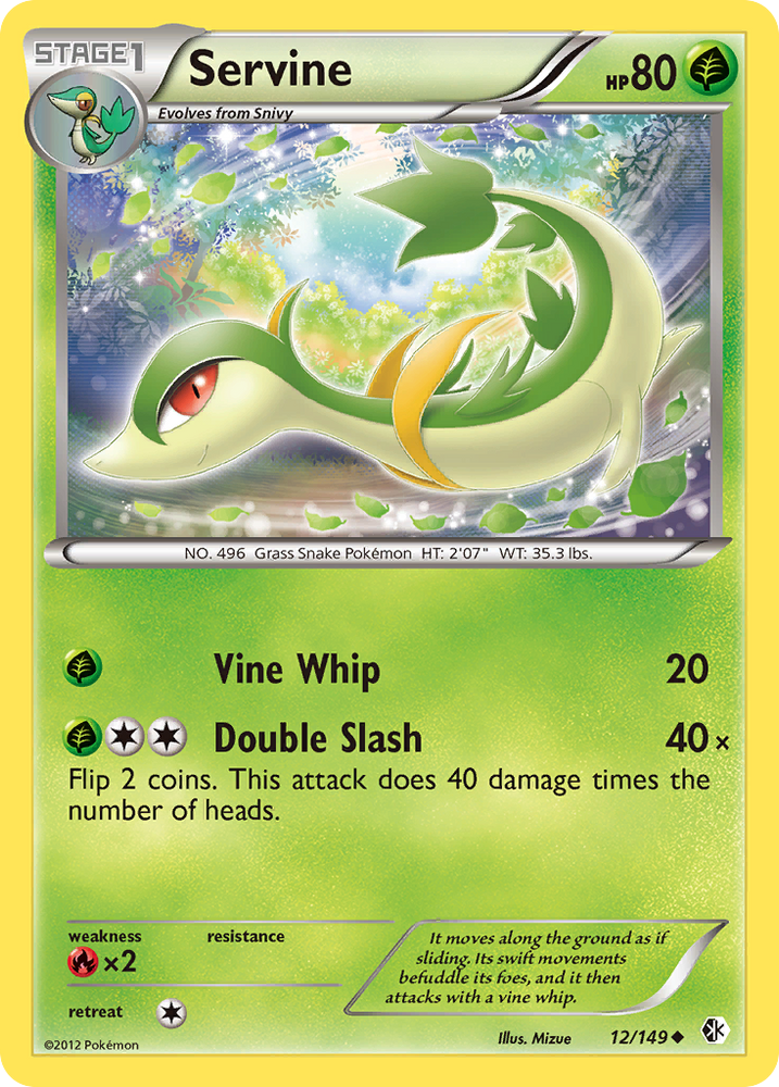 Pokemon | Servine (12/149) [Black & White: Boundaries Crossed] | The Nerd Merchant