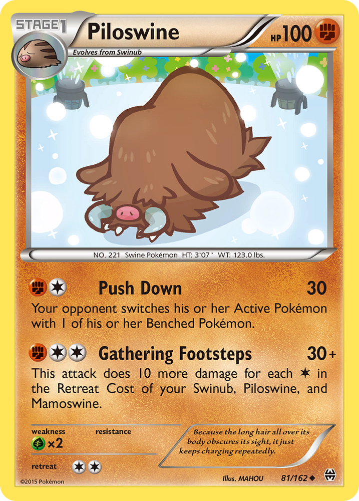 Pokemon | Piloswine (81/162) [XY: BREAKthrough] | The Nerd Merchant