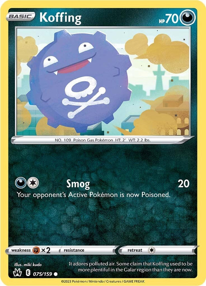 Pokemon | Koffing (075/159) [Sword & Shield: Crown Zenith] | The Nerd Merchant