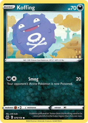 Pokemon | Koffing (075/159) [Sword & Shield: Crown Zenith] | The Nerd Merchant