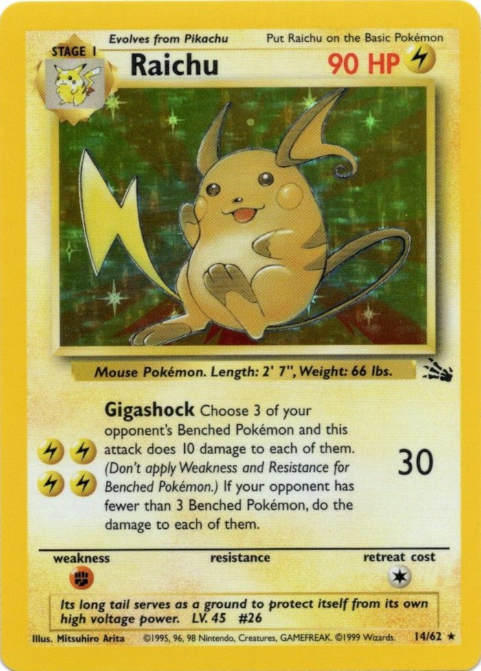 Pokemon | Raichu (14/62) [Fossil Unlimited] | The Nerd Merchant