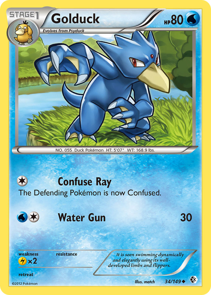Pokemon | Golduck (34/149) [Black & White: Boundaries Crossed] | The Nerd Merchant