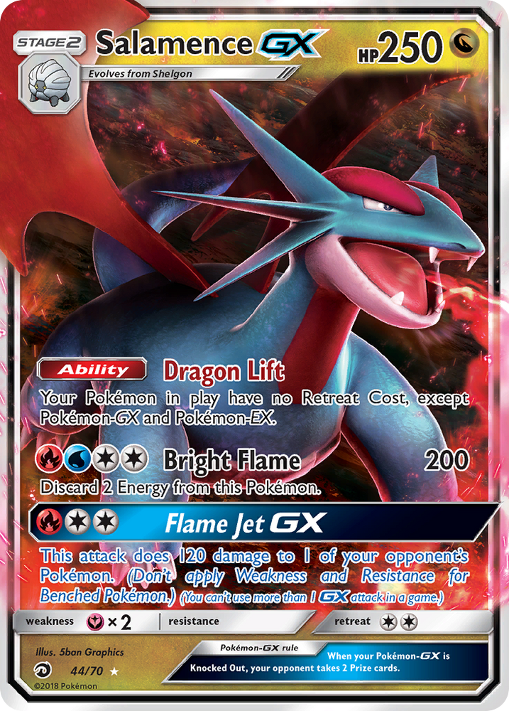 Pokemon | Salamence GX (44/70) [Sun & Moon: Dragon Majesty] | The Nerd Merchant