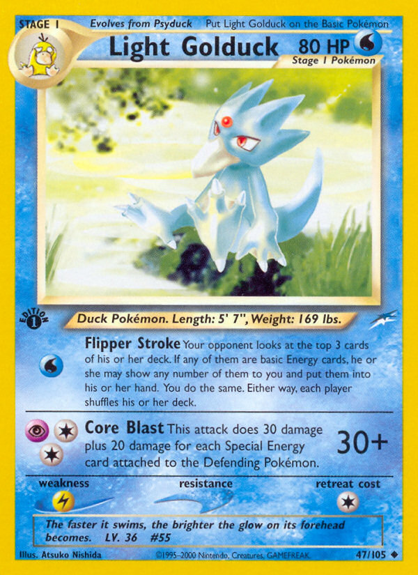 Pokemon | Light Golduck (47/105) [Neo Destiny 1st Edition] | The Nerd Merchant