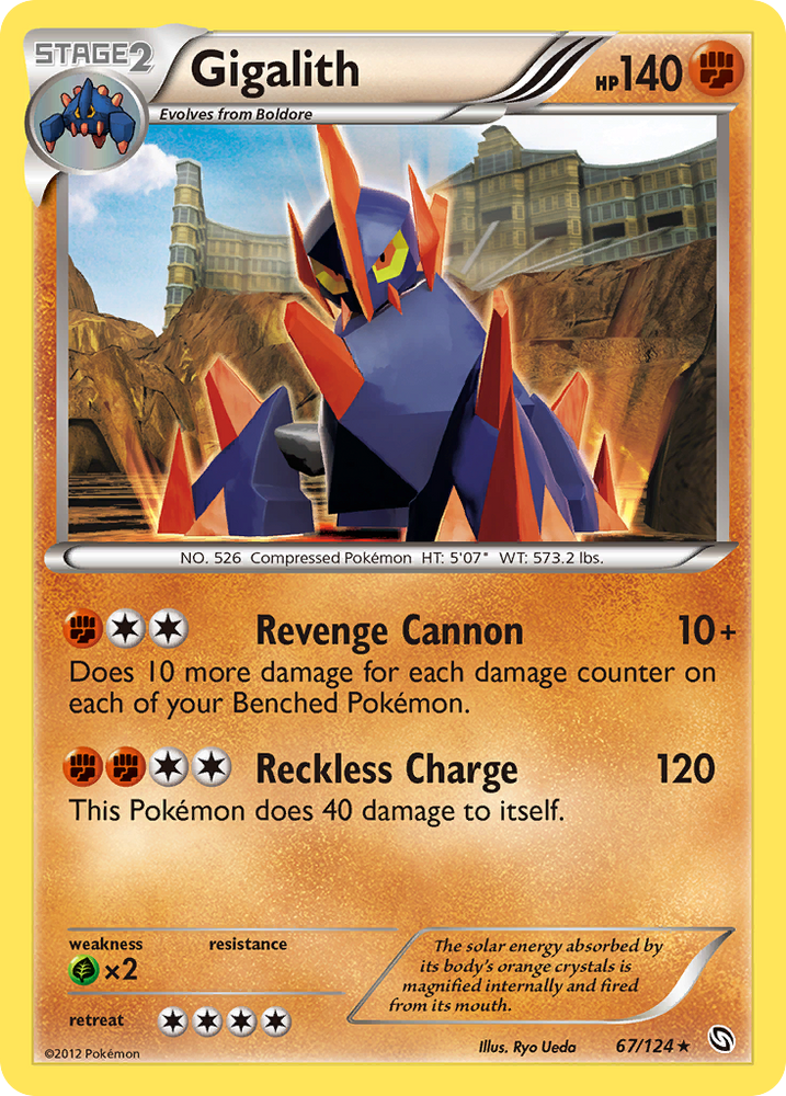 Pokemon | Gigalith (67/124) [Black & White: Dragons Exalted] | The Nerd Merchant