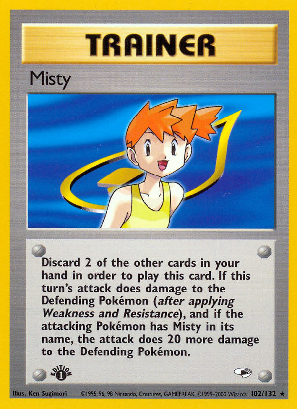 Pokemon | Misty (102/132) [Gym Heroes 1st Edition] | The Nerd Mechant