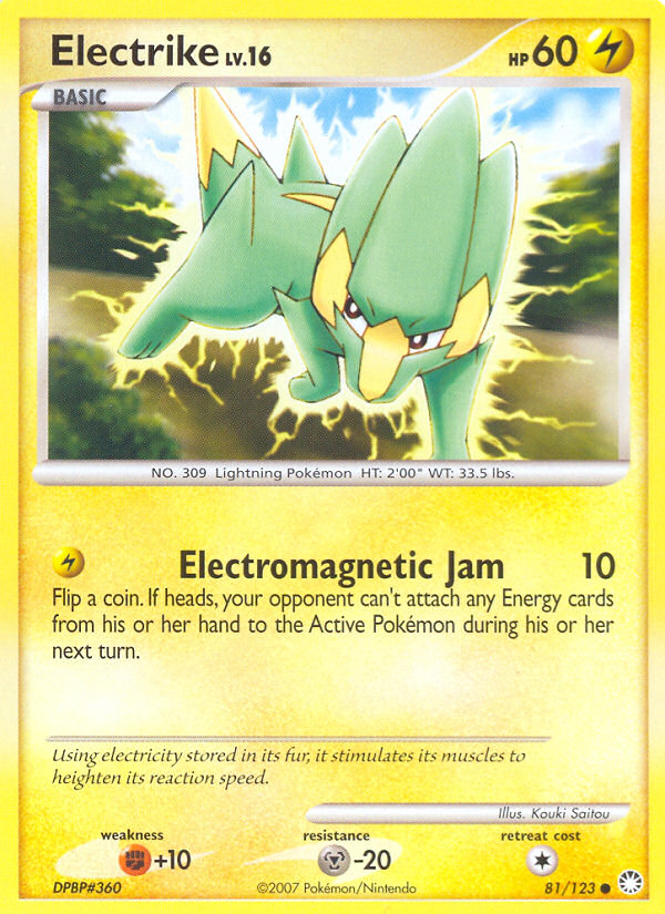 Pokemon | Electrike (81/123) [Diamond & Pearl: Mysterious Treasures] | The Nerd Merchant