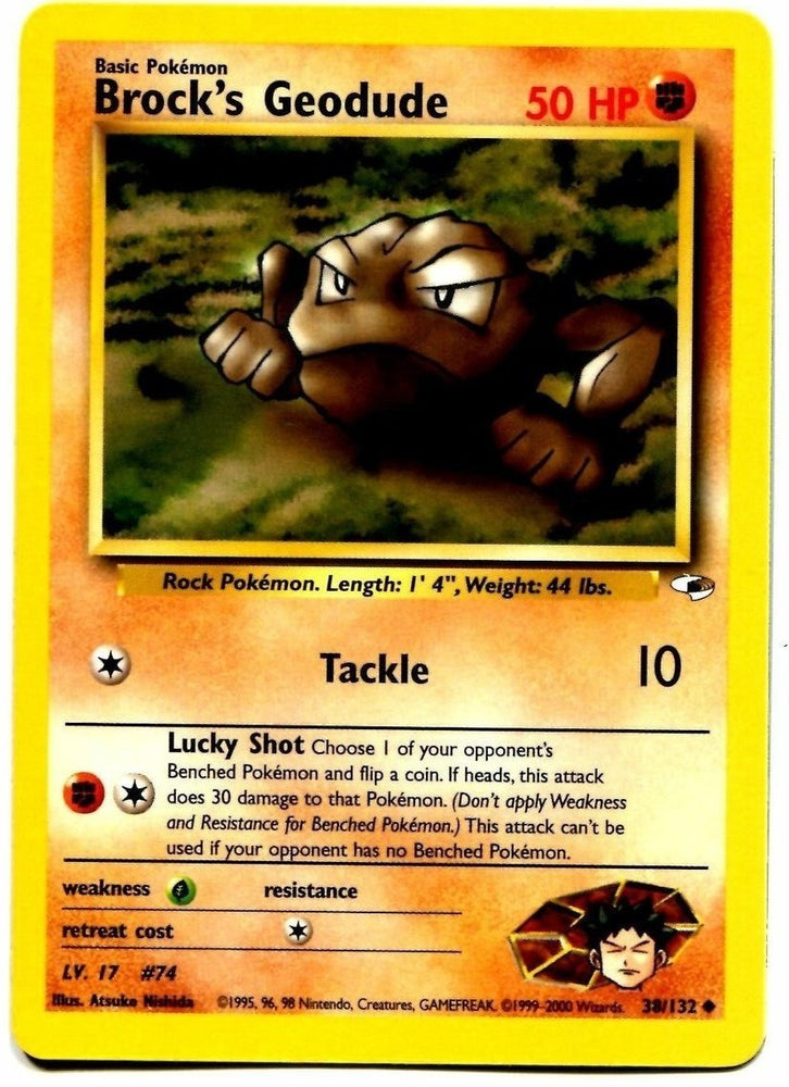 Pokemon | Brock's Geodude (38/132) [Gym Heroes Unlimited] | The Nerd Merchant