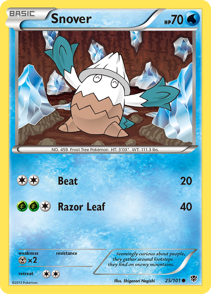 Pokemon | Snover (25/101) [Black & White: Plasma Blast] | The Nerd Merchant