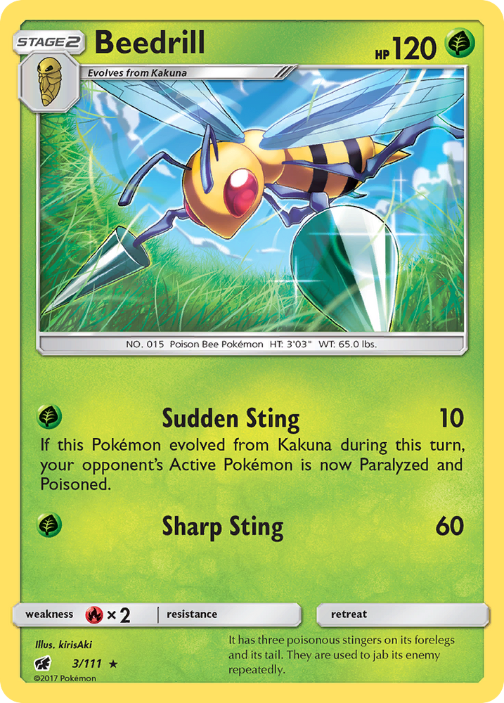 Pokemon | Beedrill (3/111) [Sun & Moon: Crimson Invasion] | The Nerd Merchant