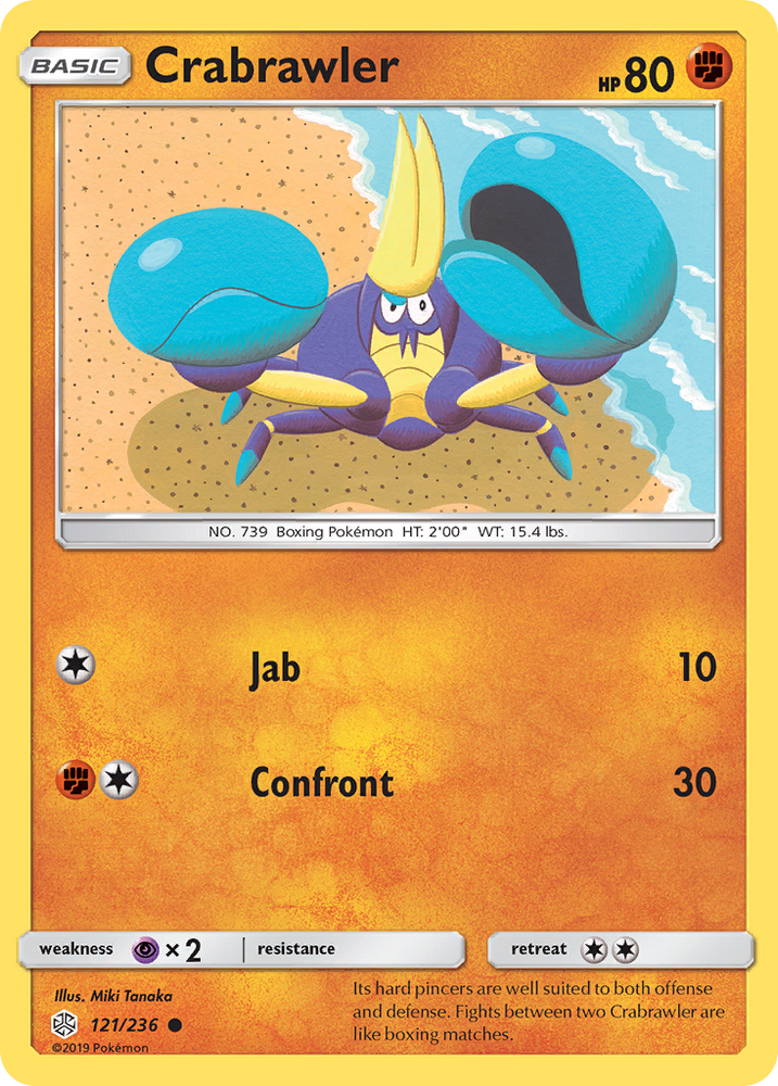 Pokemon| Crabrawler (121/236) [Sun & Moon: Cosmic Eclipse] | The Nerd Merchant