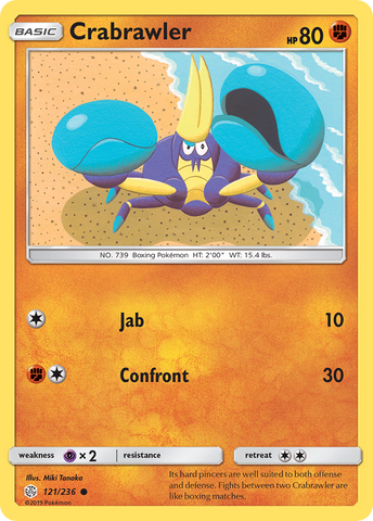 Pokemon| Crabrawler (121/236) [Sun & Moon: Cosmic Eclipse] | The Nerd Merchant