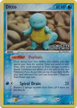 Pokemon | Ditto (64/113) (Stamped) [EX: Delta Species] | The Nerd Merchant