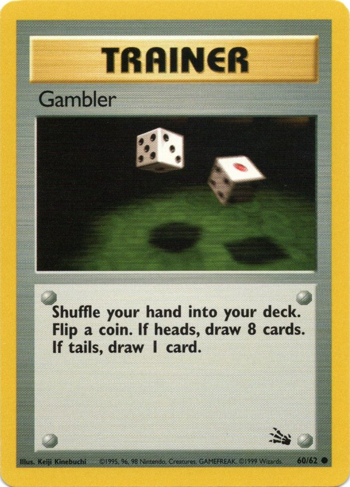 Pokemon | Gambler (60/62) [Fossil Unlimited] | The Nerd Merchant