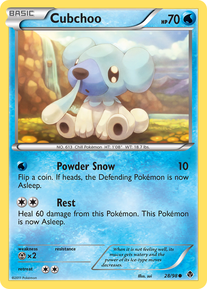 Pokemon | Cubchoo (28/98) [Black & White: Emerging Powers] | The Nerd Merchant