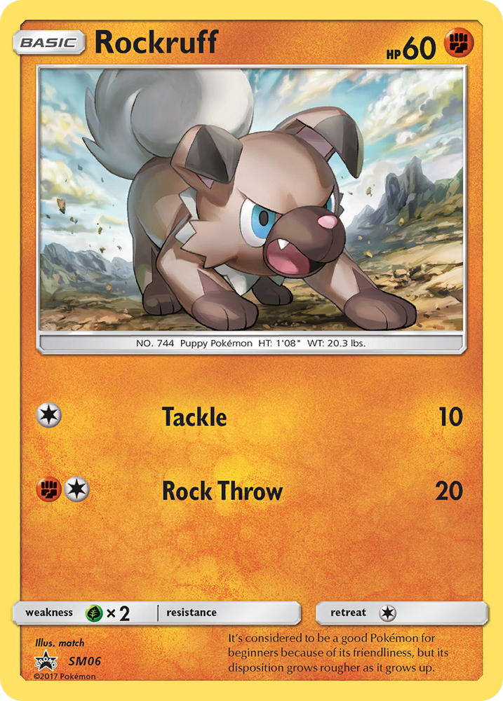 Pokemon | Rockruff (SM06) [Sun & Moon: Black Star Promos] | The Nerd Merchant