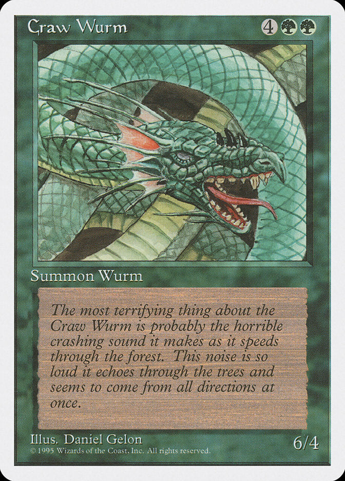 Magic | Craw Wurm [Fourth Edition] | The Nerd Merchant