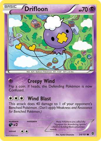 Pokemon | Drifloon (34/101) [Black & White: Plasma Blast] | The Nerd Merchant