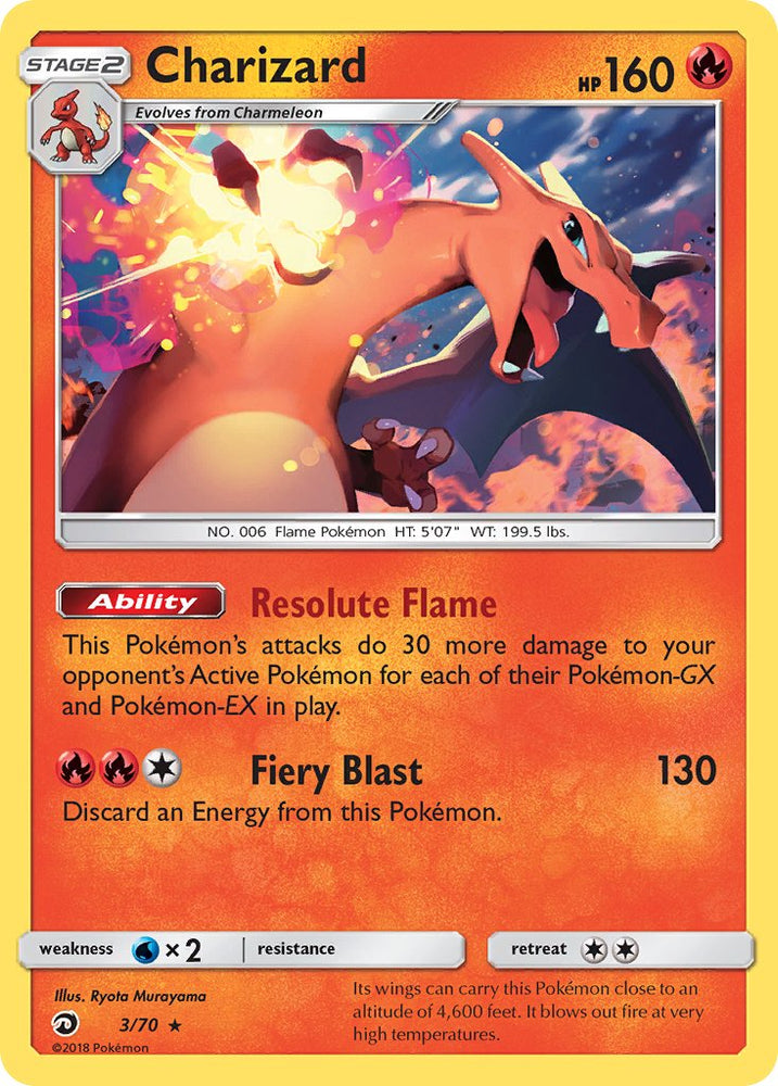 Pokemon | Charizard (3/70) (Let's Play, Eevee) (Theme Deck Exclusive) [Sun & Moon: Dragon Majesty] | The Nerd Merchant