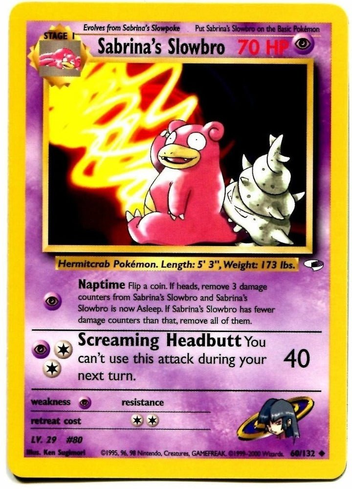 Pokemon | Sabrina's Slowbro (60/132) [Gym Heroes Unlimited] | The Nerd Merchant