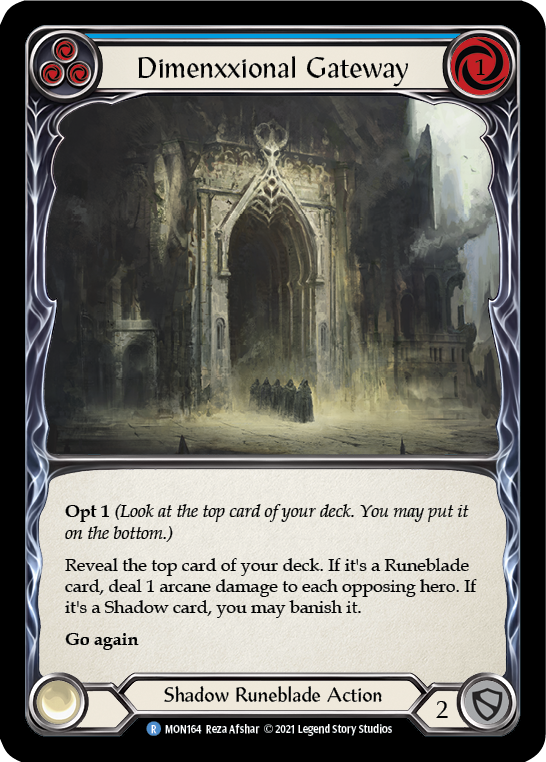 Flesh and Blood TCG | Dimenxxional Gateway (Blue) [MON164] (Monarch)  1st Edition Normal | The Nerd Merchant