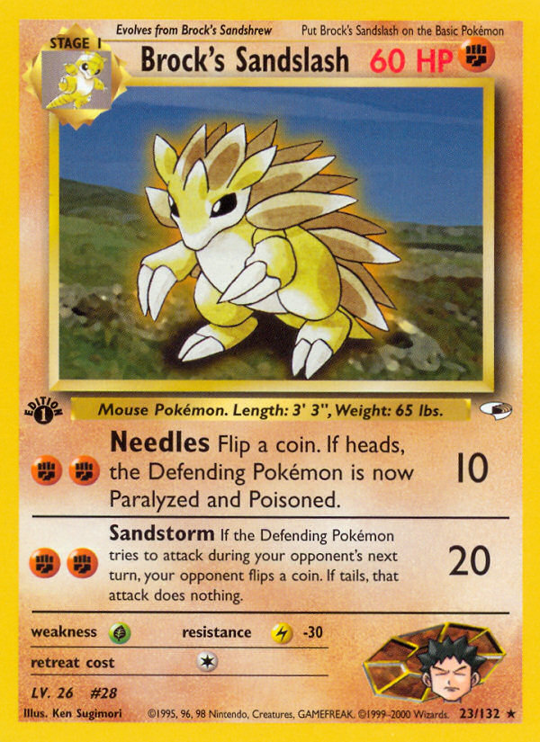 Pokemon | Brock's Sandslash (23/132) [Gym Heroes 1st Edition] | The Nerd Mechant