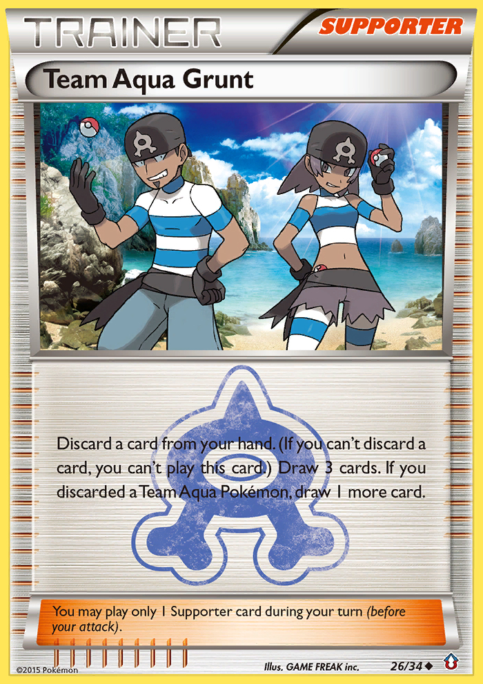 Pokemon | Team Aqua Grunt (26/34) [XY: Double Crisis] | The Nerd Merchant