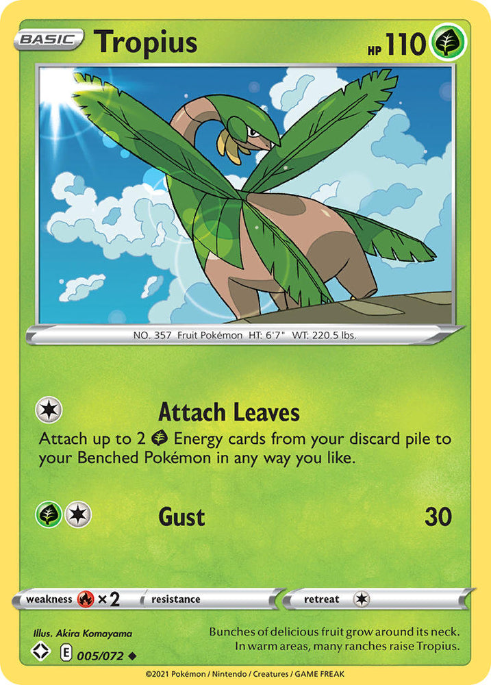 Pokemon | Tropius (005/072) [Sword & Shield: Shining Fates] | The Nerd Merchant