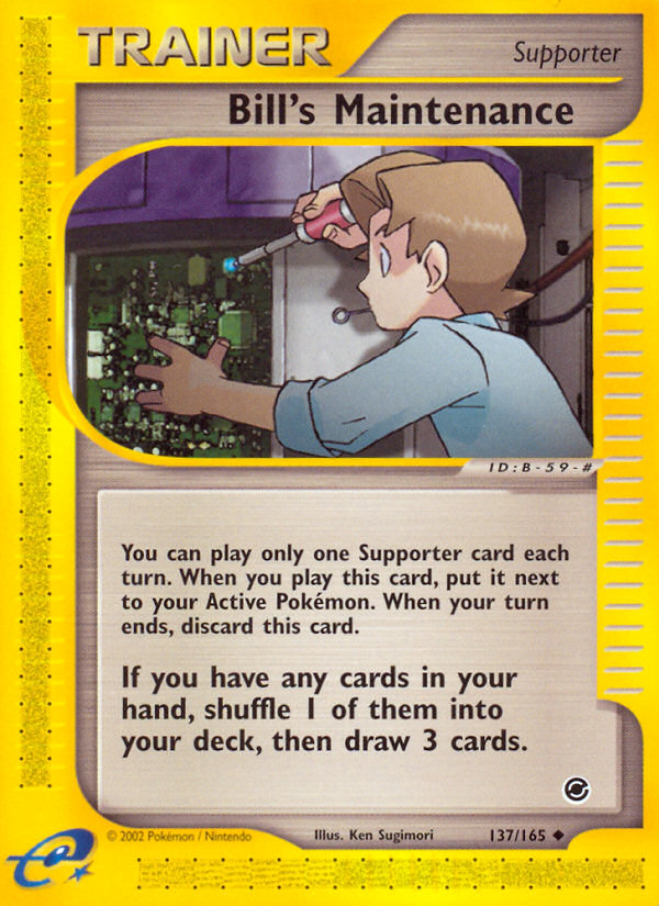 Pokemon | Bill's Maintenance (137/165) [Expedition: Base Set] | The Nerd Merchant