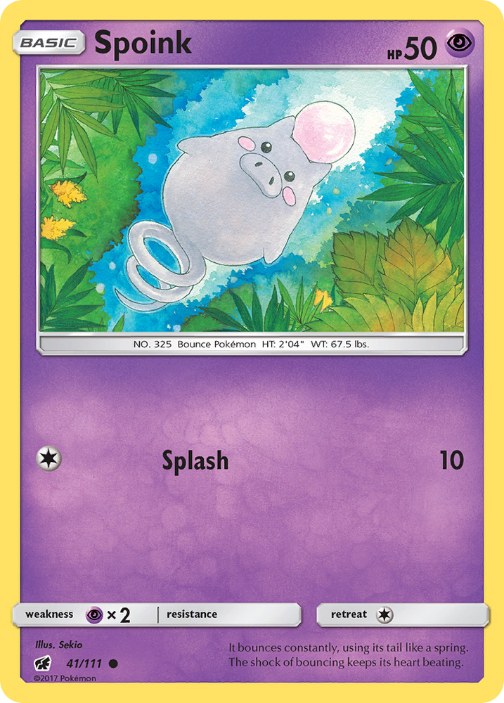 Pokemon | Spoink (41/111) [Sun & Moon: Crimson Invasion] | The Nerd Merchant