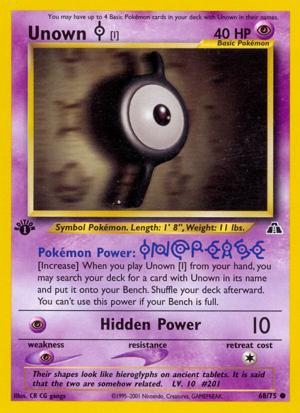 Pokemon | Unown [I] (68/75) [Neo Discovery 1st Edition] | The Nerd Merchant