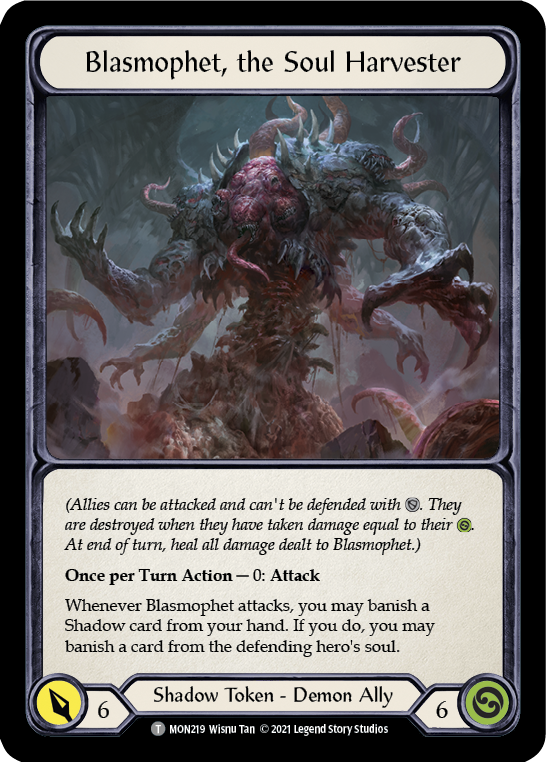 Flesh and Blood TCG | Blasmophet, the Soul Harvester // Ursur, the Soul Reaper [MON219 // MON220] (Monarch)  1st Edition Normal | The Nerd Merchant